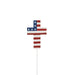  This Gerson 20" Metal Americana Cross Stake. The bold cross design combines patriotic Americana styling with durable metal construction. Push it into garden soil, a flower bed, or a potted planter for an instant statement piece. 