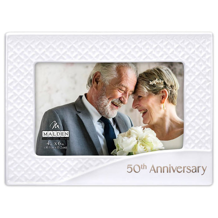 Malden : 4X6 50th Anniversary Frame  at Annie's Hallmark 
