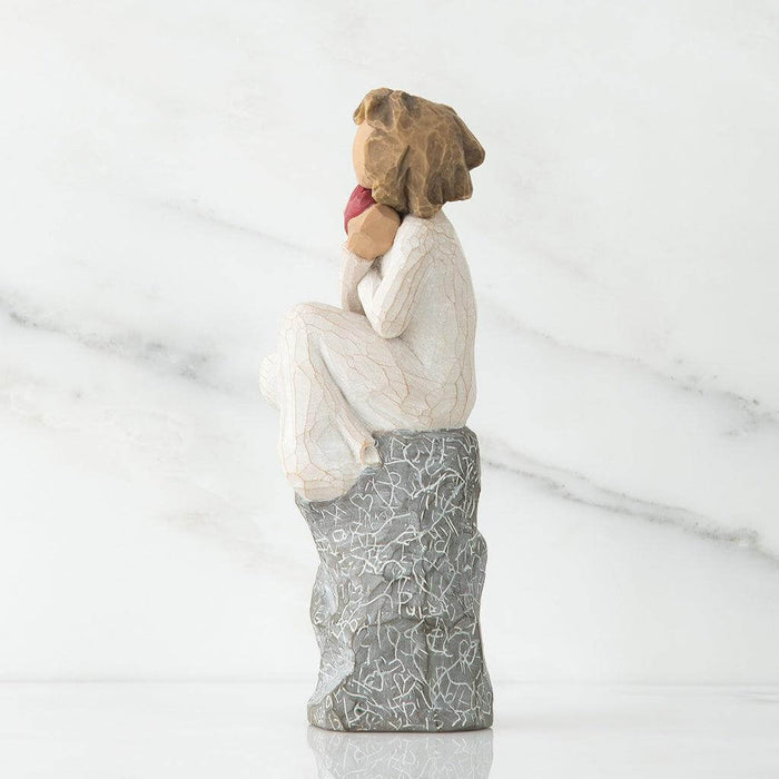 Statue of a person on a marble background