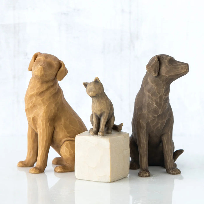 Willow Tree : Love My Dog (Dark) Figurine