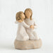 Willow Tree Sister Mine figurine showing two sisters sitting together on a white background 