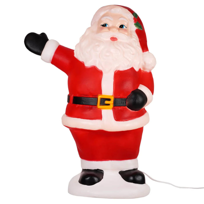 24-inch lighted retro Jolly Santa blow mold outdoor Christmas decoration