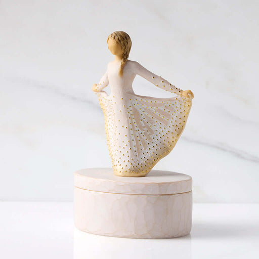 Willow Tree Butterfly jewelry box – resin keepsake box with angel figurine, hand-painted with gold accents, perfect gift for women or special occasions