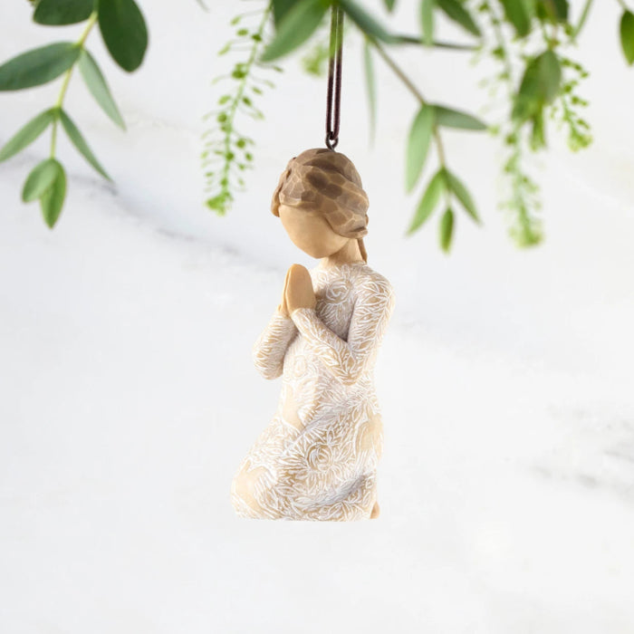 Prayer of Peace Ornament with an elegant inspirational design for Christmas décor