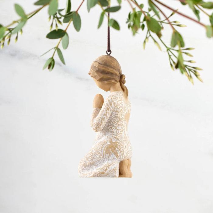 Prayer of Peace Ornament with an elegant inspirational design for Christmas décor