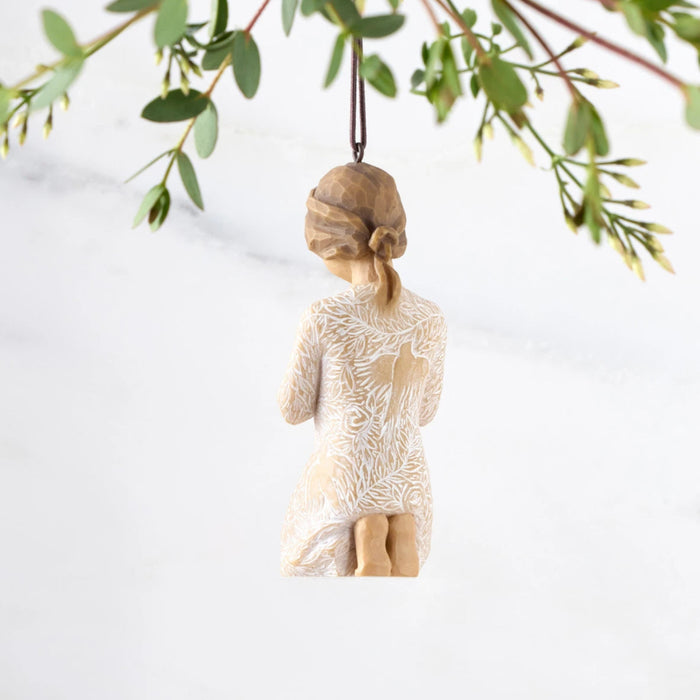 Prayer of Peace Ornament with an elegant inspirational design for Christmas décor