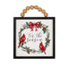 Assorted wood cardinal hanging sign with rustic seasonal design