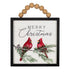 Assorted wood cardinal hanging sign with rustic seasonal design