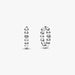 PANDORA Beaded Huggie Earrings in 14k gold plating with delicate bead detailing and a sparkling center stone