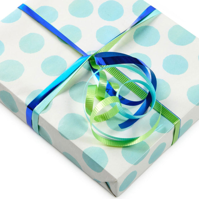 Aqua/Bright Green/Royal Blue 3-Pack Curling Ribbon, 90' total