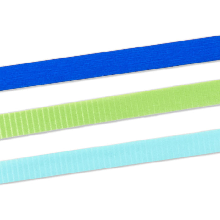 Aqua/Bright Green/Royal Blue 3-Pack Curling Ribbon, 90' total