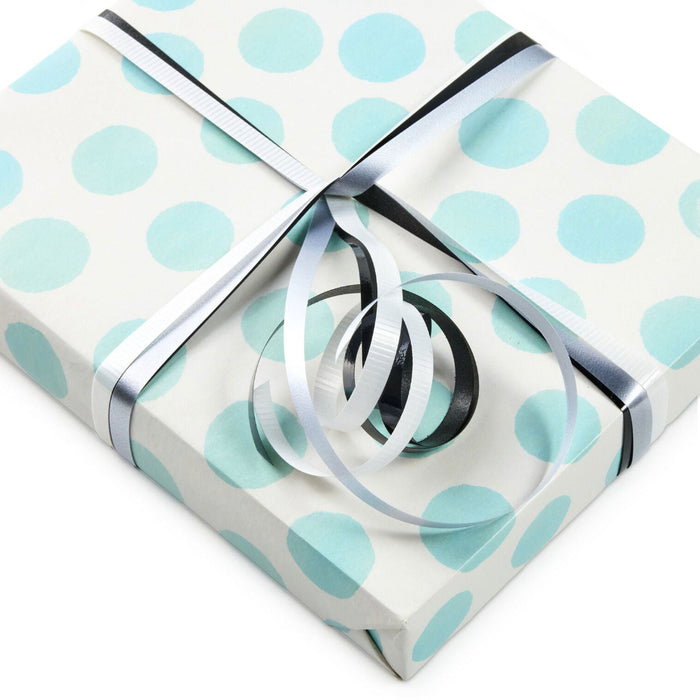 Hallmark : White/Matte Silver/Metallic Black 3-Pack Curling Ribbon, 90' total