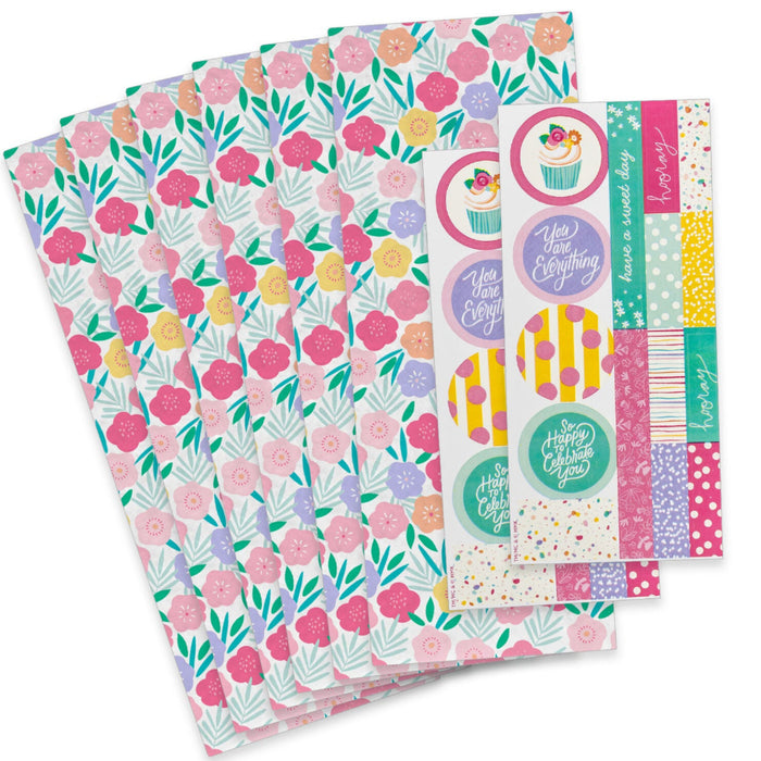 Fun Floral Tissue Paper Wrapping Kit