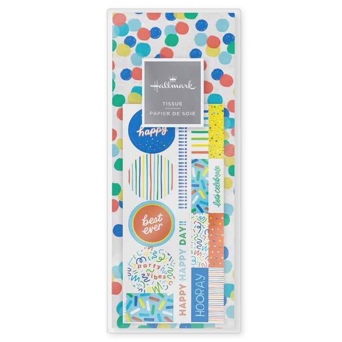 Bright Polka Dots Tissue Paper Wrapping Kit