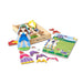 A Melissa & Doug princess dress-up set with various dresses, crowns, and accessories for creative role-playing.
