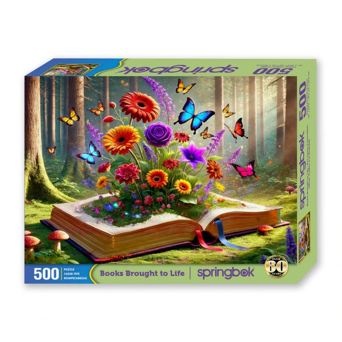 Springbok puzzle box featuring books brought to life