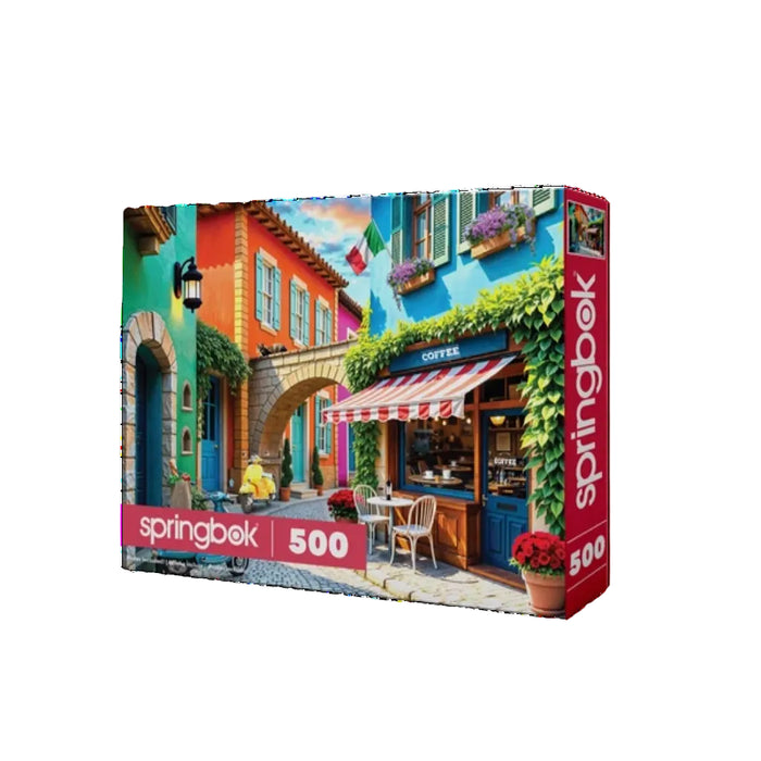 Springbok Streets of Italy jigsaw puzzle featuring charming Italian street scenery