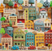 Jigsaw puzzle box featuring a colorful town scene with 'springbok' branding.