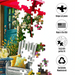 Jigsaw puzzle with a summer scene featuring a bench, a flower and product features displayed.
