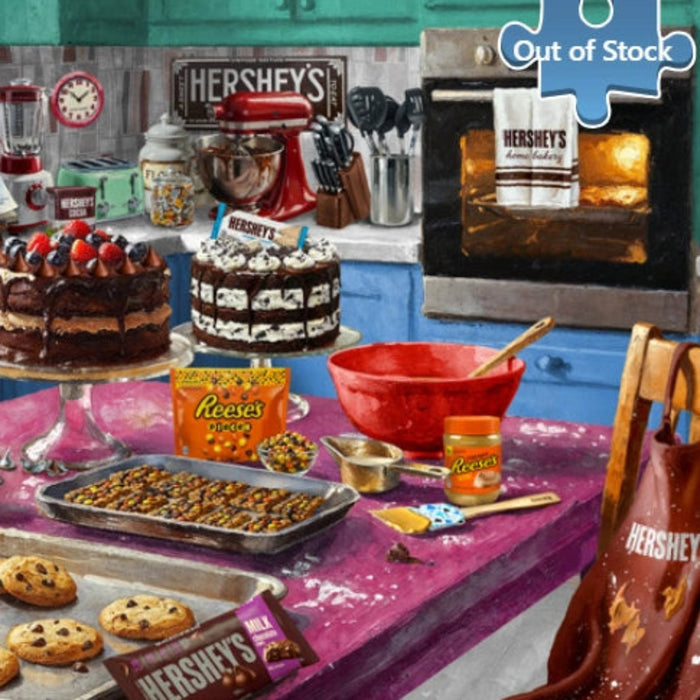 Springbok Hershey's Home Kitchen 500-piece jigsaw puzzle featuring a nostalgic kitchen scene