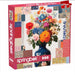 Springbok Quilted Flower Vase 500-piece jigsaw puzzle featuring colorful floral artwork