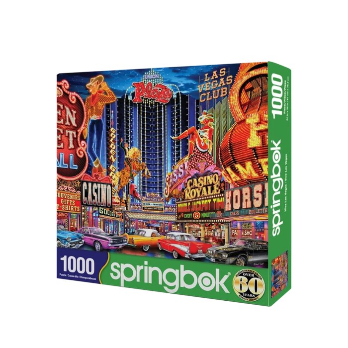 Springbok puzzle box featuring viva las vegas.