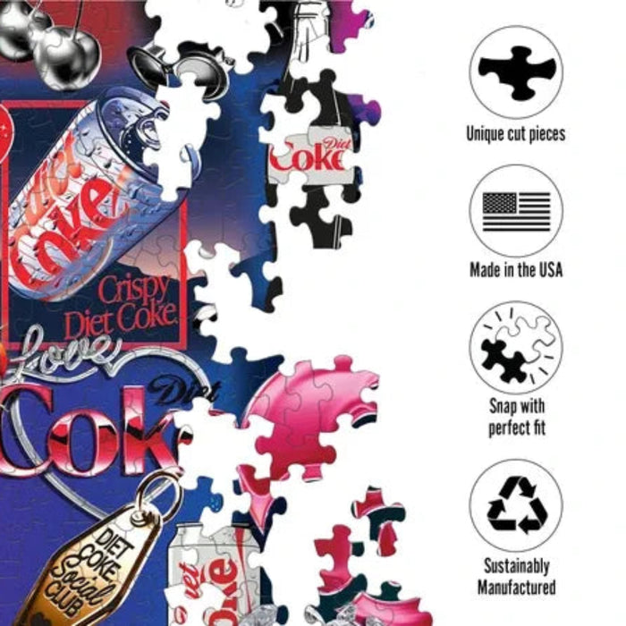 Springbok Diet Coke Bling 1000-piece jigsaw puzzle featuring sparkling Diet Coke-themed artwork