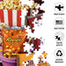 Box of Springbok candy with various candy bars and a bucket of popcorn on a white background