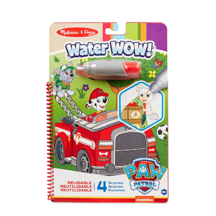 Water Wow Paw Patrol watercolor activity book featuring characters and scenes for creative play and learning.