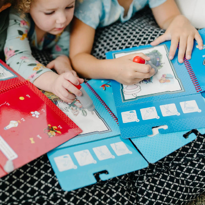 Watercolor activity book featuring Paw Patrol characters, designed for engaging and imaginative play with water.
