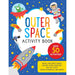 Cover of an 'Outer Space Activity Book' with space-themed illustrations and text.