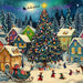 This Springbok Festive Christmas Village 500 Piece Jigsaw Puzzle captures a snow-dusted village alive with festive lights and holiday cheer.