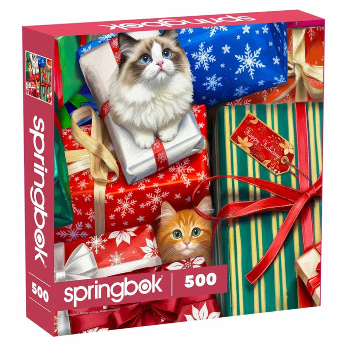 This Springbok Sneaky Christmas Cats 500 Piece Jigsaw Puzzle brings playful holiday charm to your next puzzle night.