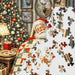 This Springbok Sleeping Santa 500 Piece Jigsaw Puzzle features a cozy scene of Santa catching some rest before his big night.