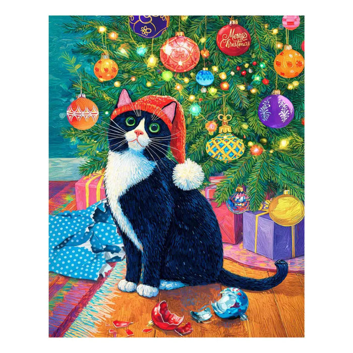 This Springbok Christmas Morning Mayhem 500 Piece Jigsaw Puzzle brings playful holiday energy to your next puzzle session. 