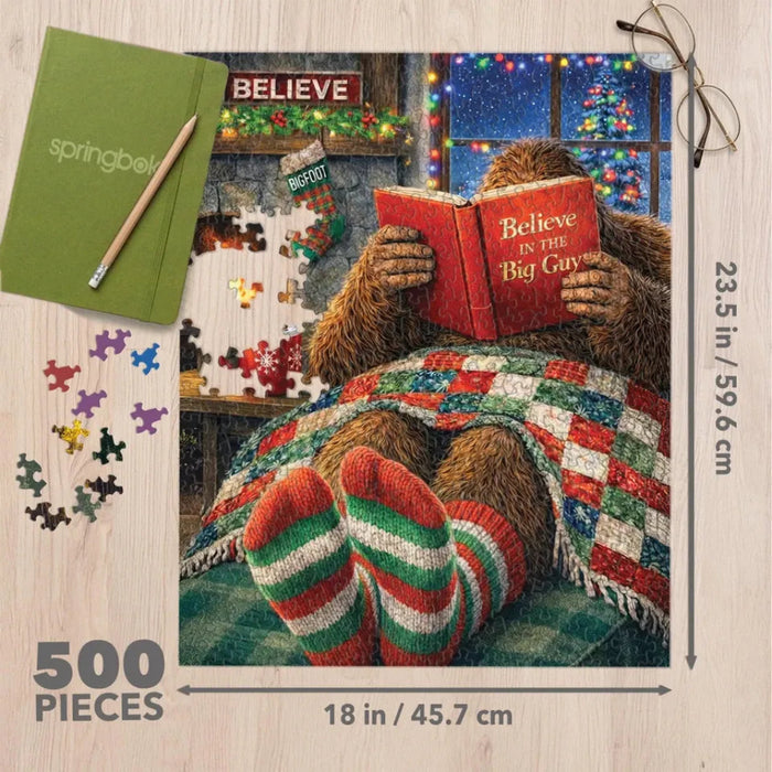 This Springbok Christmas Morning Mayhem 500 Piece Jigsaw Puzzle brings playful holiday energy to your next puzzle session. 