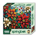 Springbok 1000-piece puzzle box with colorful poinsettia design