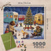 The Springbok Woodland Christmas Campfire 1000 Piece Jigsaw Puzzle brings a cozy winter scene to life