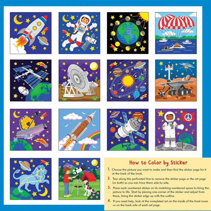 Peter Pauper Press My First Color-by-Sticker Book – Outer Space activity book for kids