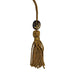 A book displaying a tassel and a name tag, emphasizing its personalized touch.