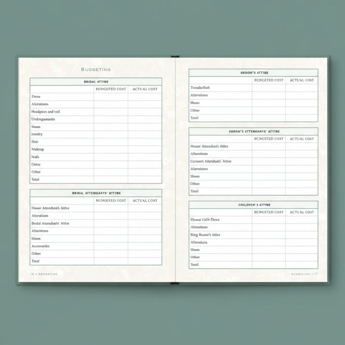 Peter Pauper Press The Wedding Planner Checklist with Eucalyptus cover and gold foil detailing