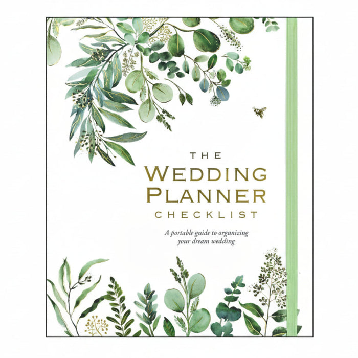 Peter Pauper Press The Wedding Planner Checklist with Eucalyptus cover and gold foil detailing
