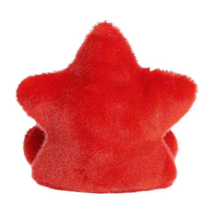 A colorful star plush toy in red, white, and blue, designed for children’s play or as a themed decoration.