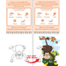Educational children's book page with monkey-themed activities and coloring.