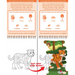 Educational children's book page with tiger illustrations and counting activities.