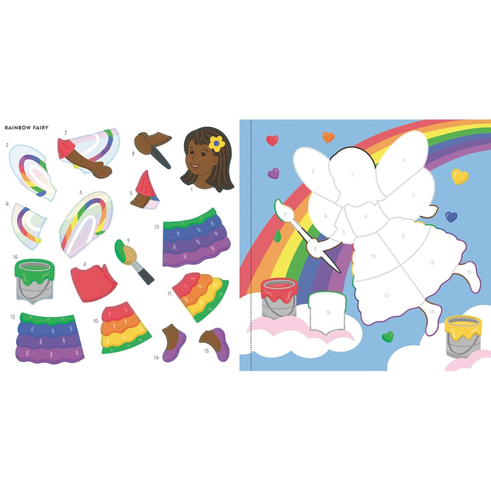 Children's craft set with rainbow fairy design on a white background