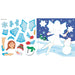 Winter fairy craft set with cut-out pieces and assembly instructions on a white background