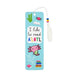 Bookmark featuring the phrase "I like to read a lot" with a colorful design, emphasizing a love for reading.