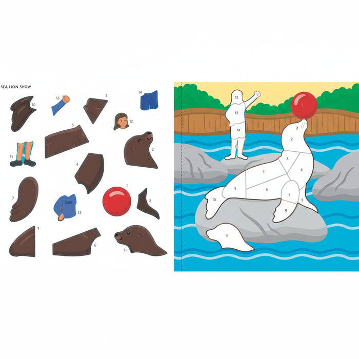 Peter Pauper Press My First Color-by-Sticker Book At the Aquarium with numbered stickers and aquatic animal scenes