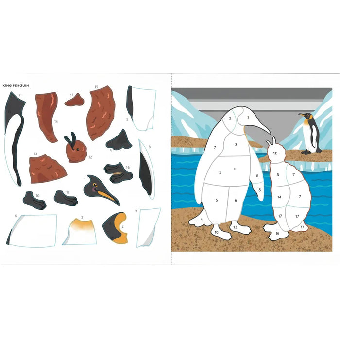 Peter Pauper Press My First Color-by-Sticker Book At the Aquarium with numbered stickers and aquatic animal scenes